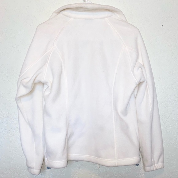 NWOT White Fleece Columbia Jacket Size M - Picture 2 of 8